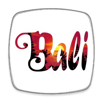 BALI - Viereckiger Kühlschrankmagnet - Weiß - Vorne