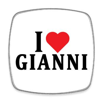 J’adore l’idée cadeau t-shirt Gianni - Magnet carré - blanc - Devant