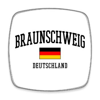 Braunschweig Text Deutschland Flagge - Viereckiger Kühlschrankmagnet - Weiß - Vorne