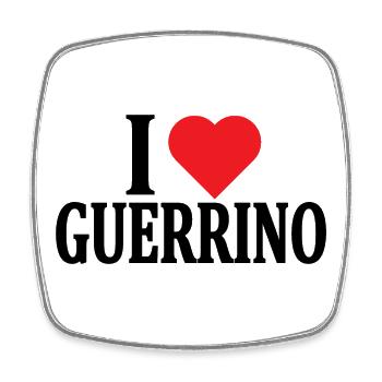 t-shirt name I love Guerrino gift idea t-shirt - Square fridge magnet - white - Front