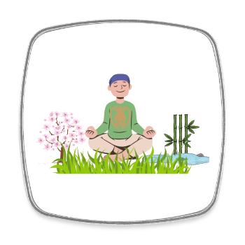 Warrior spirit - Viereckiger Kühlschrankmagnet - Weiß - Vorne
