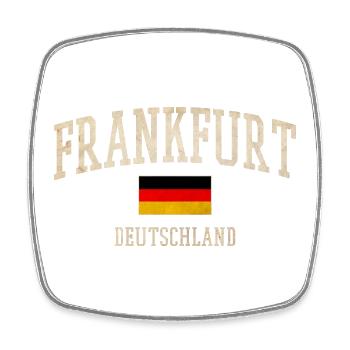 Frankfurt Germany Vintage Flag Tee - Square fridge magnet - white - Front