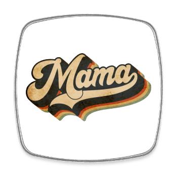 Mama Retro Love Muttertag - Viereckiger Kühlschrankmagnet - Weiß - Vorne