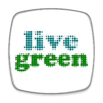 live green - Viereckiger Kühlschrankmagnet - Weiß - Vorne