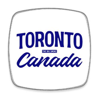Toronto Canada Schriftzug Design - Viereckiger Kühlschrankmagnet - Weiß - Vorne