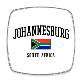 Drapeau de Johannesburg Conception des villes en Afrique du Sud - Magnet carré - blanc - Devant