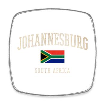 Johannesburg Südafrika Vintage - Viereckiger Kühlschrankmagnet - Weiß - Vorne