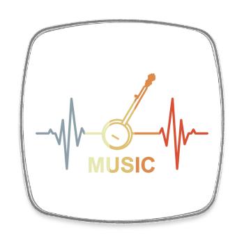 Music Heart palpitations - Square fridge magnet - white - Front