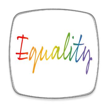 Regenbogen equality | LGBT lgbtqi queer - Viereckiger Kühlschrankmagnet - Weiß - Vorne