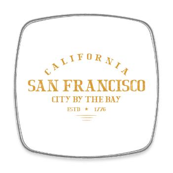 San Francisco - Square fridge magnet - white - Front