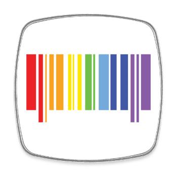 Fierté LGBTQ+ - Magnet carré - blanc - Devant