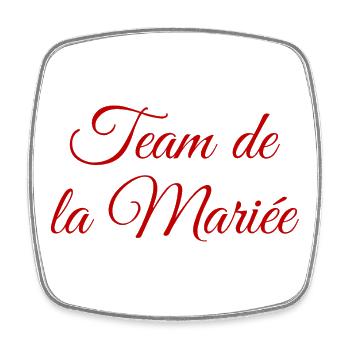 EVJF Team Future Mariée. Enterrement célibataire - Magnet carré - blanc - Devant