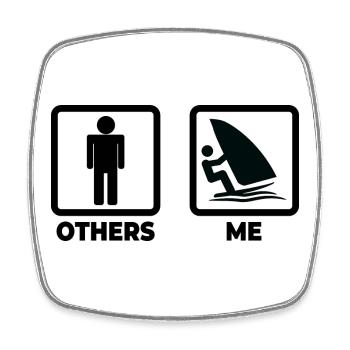 Windsurfer Schedule - Square fridge magnet - white - Front