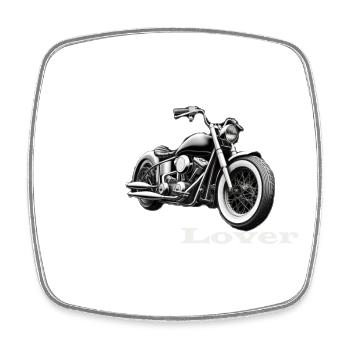 Bobber Lover weiß - Viereckiger Kühlschrankmagnet - Weiß - Vorne