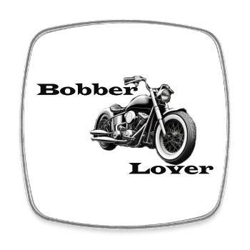Bobber Lover - Viereckiger Kühlschrankmagnet - Weiß - Vorne