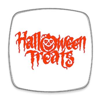 Design cool d’Halloween / T-shirt - Magnet carré - blanc - Devant
