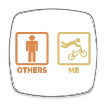BMX Joke - Square fridge magnet - white - Front