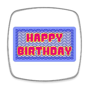 ALLES GUTE ZUM GEBURTSTAG. ALLES GUTE ZUM GEBURTSTAG. JAHRESTAG. - Viereckiger Kühlschrankmagnet - Weiß - Vorne