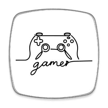 Linear Controller - Gamer - Square fridge magnet - white - Front
