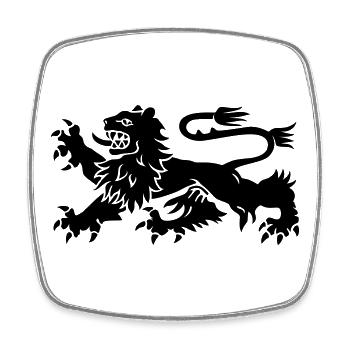 Lion - Square fridge magnet - white - Front