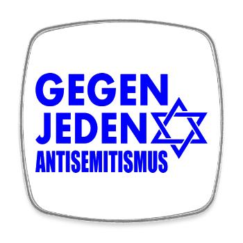 Gegen jeden antisemitismus - Viereckiger Kühlschrankmagnet - Weiß - Vorne