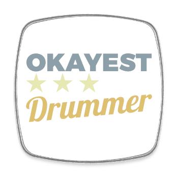 Batteur moyen - Magnet carré - blanc - Devant