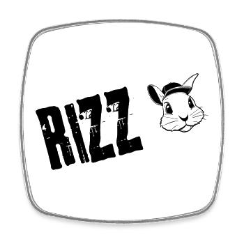Rizz-Vibes | Jugendwort - Viereckiger Kühlschrankmagnet - Weiß - Vorne