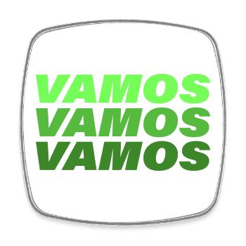 VAMOS - Viereckiger Kühlschrankmagnet - Weiß - Vorne