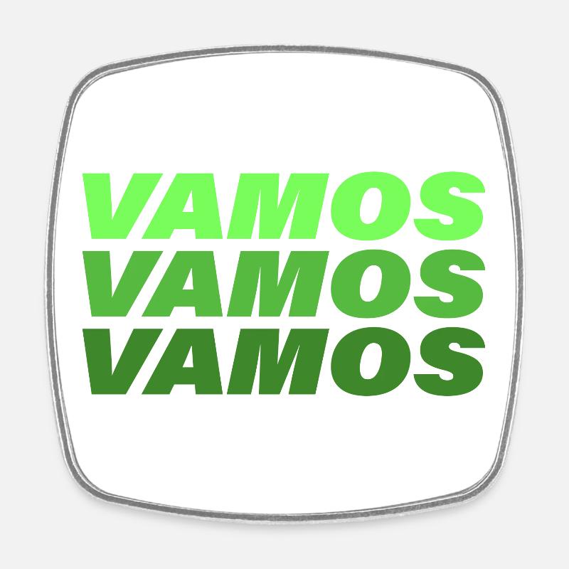 Vamos - Magnet carré - blanc
