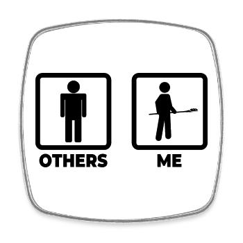 Funny Baker Caricature - Square fridge magnet - white - Front