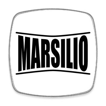 Marsilio t-shirt t-shirt idée cadeau - Magnet carré - blanc - Devant