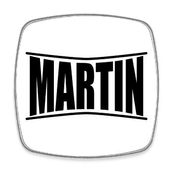 Martin t-shirt t-shirt idée cadeau - Magnet carré - blanc - Devant