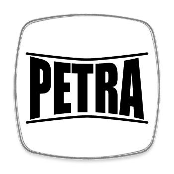 Petra T-Shirt T-Shirt Geschenkidee - Viereckiger Kühlschrankmagnet - Weiß - Vorne