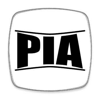 Pia T-Shirt Geschenkidee T-Shirt - Viereckiger Kühlschrankmagnet - Weiß - Vorne