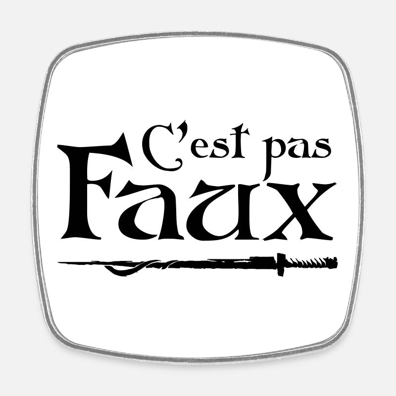 C'est pas faux - Perceval - Magnet carré - blanc