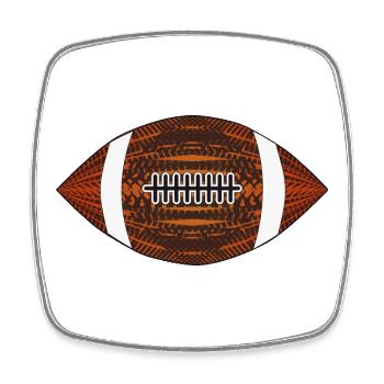 Rugby football with an unusual pattern - Square fridge magnet - white - Front