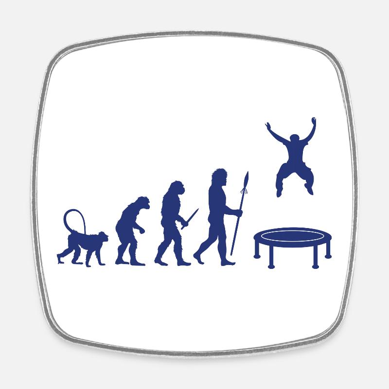 Développement du trampoline - Magnet carré - blanc
