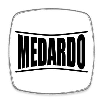 Medardo t-shirt t-shirt gift idea - Square fridge magnet - white - Front