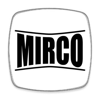 Mirco t-shirt gift idea t-shirt - Square fridge magnet - white - Front