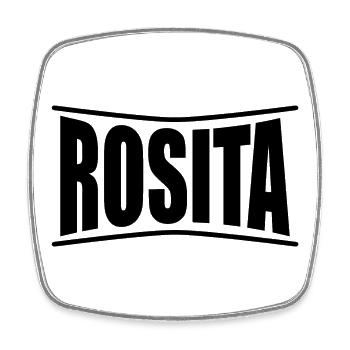 Rosita T-Shirt Geschenkidee T-Shirt - Viereckiger Kühlschrankmagnet - Weiß - Vorne