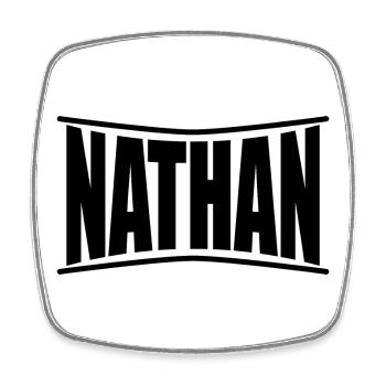 T-Shirt Nathan T-Shirt Geschenkidee - Viereckiger Kühlschrankmagnet - Weiß - Vorne