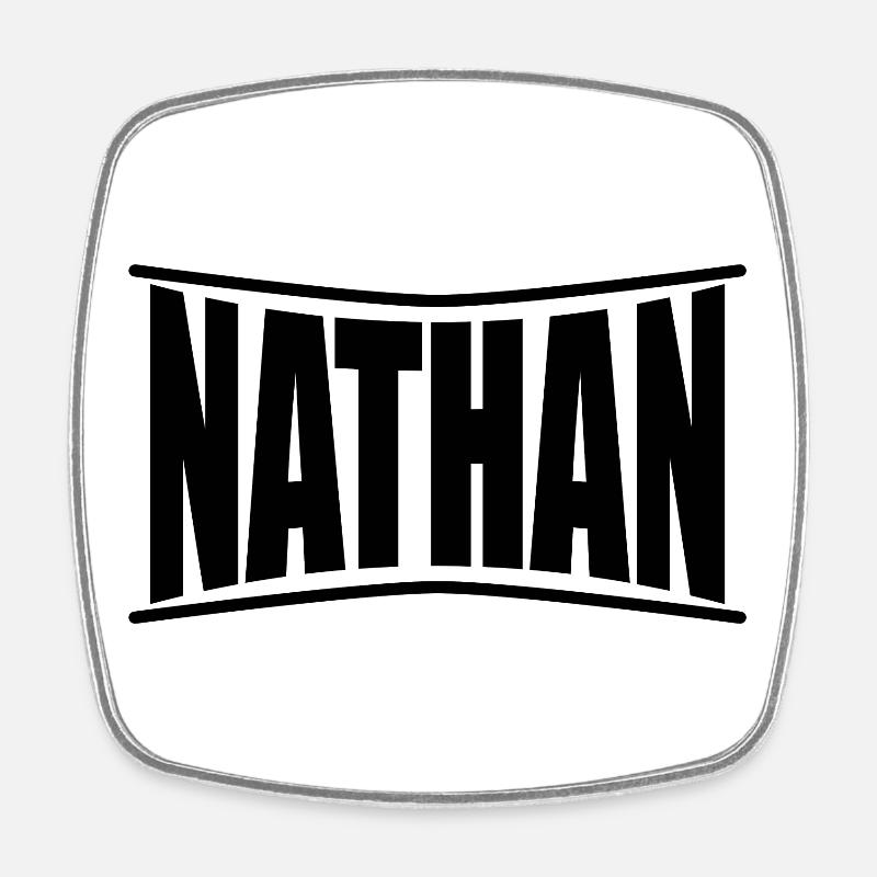 t-shirt Nathan t-shirt gift idea - Square fridge magnet - white