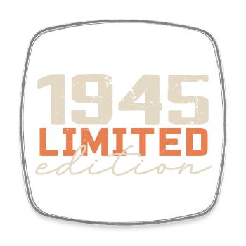 Né en 1945 | Vintage 1945 Anniversaire Rétro - Magnet carré - blanc - Devant