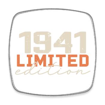 Born in 1941 | Vintage 1941 Retro Anniversary - Square fridge magnet - white - Front