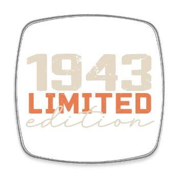 Né en 1943 | Vintage 1943 Anniversaire Rétro - Magnet carré - blanc - Devant