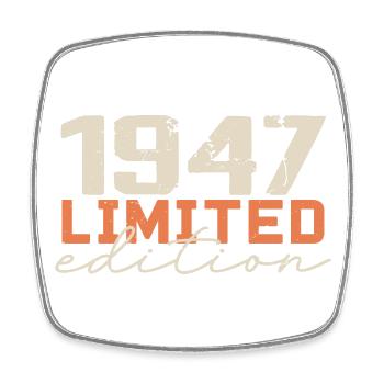 Né en 1947 | Vintage 1947 Anniversaire Rétro - Magnet carré - blanc - Devant
