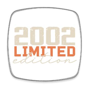 Né en 2002 | Vintage 2002 Anniversaire Rétro - Magnet carré - blanc - Devant