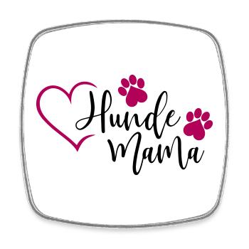 Hund Hunde Mama - Viereckiger Kühlschrankmagnet - Weiß - Vorne