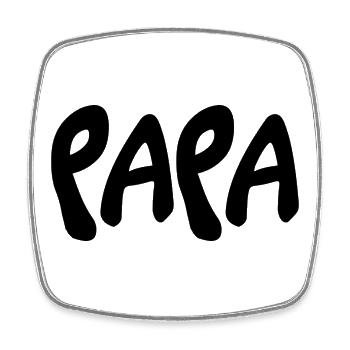 DAD. FATHER'S DAY. HAPPY FATHER'S DAY. HAPPY BIRTHDAY. - Square fridge magnet - white - Front