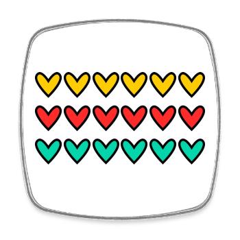 DAD. FATHER'S DAY. HAPPY FATHER'S DAY. HAPPY BIRTHDAY. - Square fridge magnet - white - Front